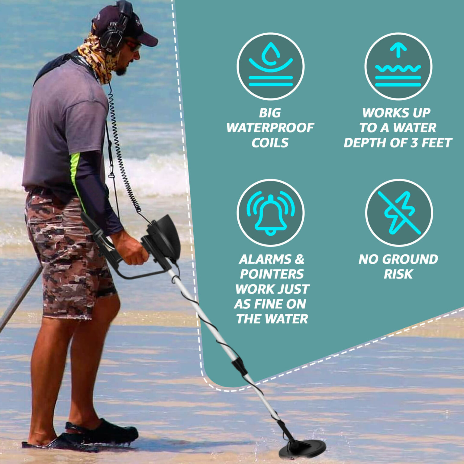 LootFinder Smart Metal Detector With Waterproof Coil Gear Tekk