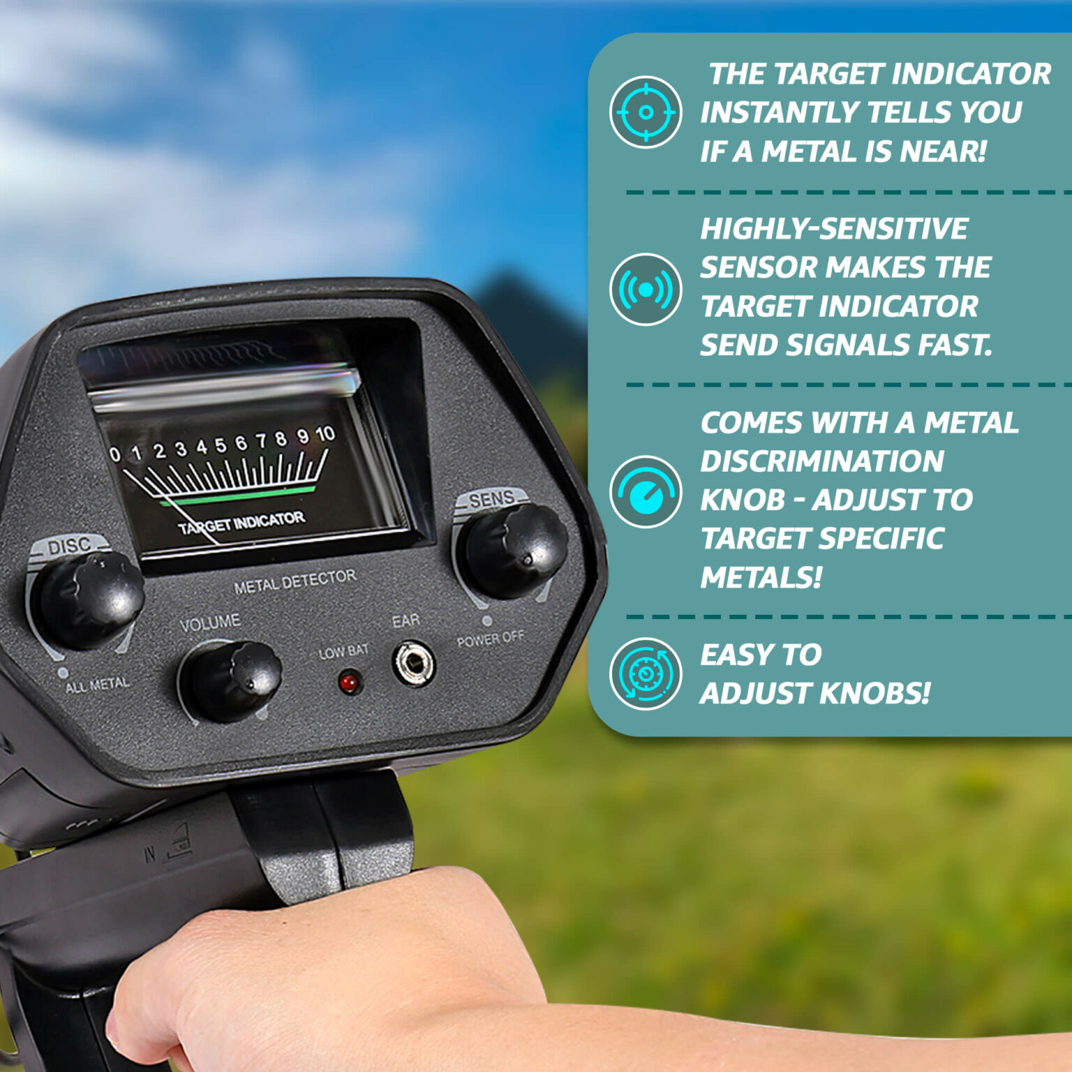 LootFinder Smart Metal Detector With Waterproof Coil Gear Tekk