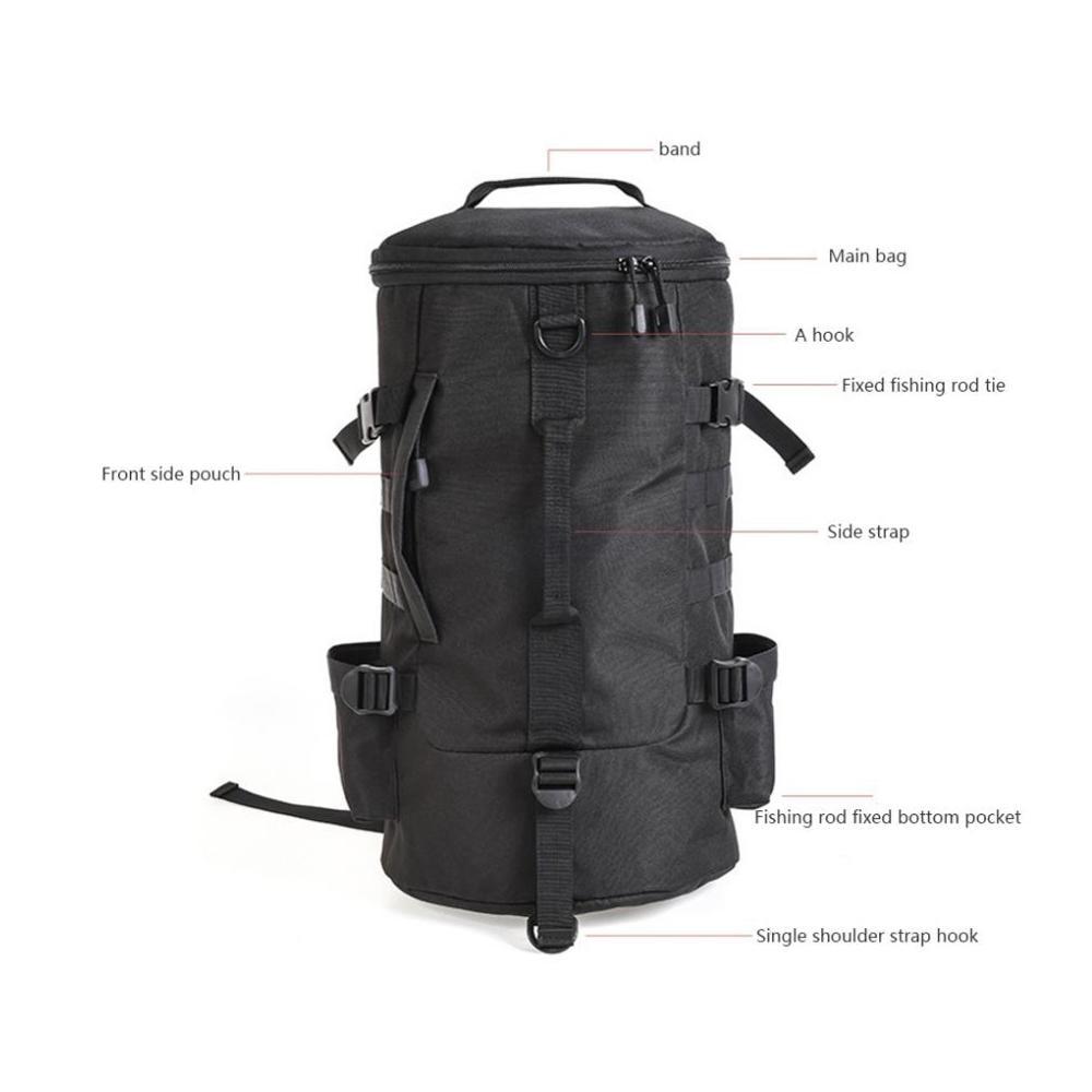 Fishing Rod Backpack, Fishing Tackle Backpack Widen Shoulder