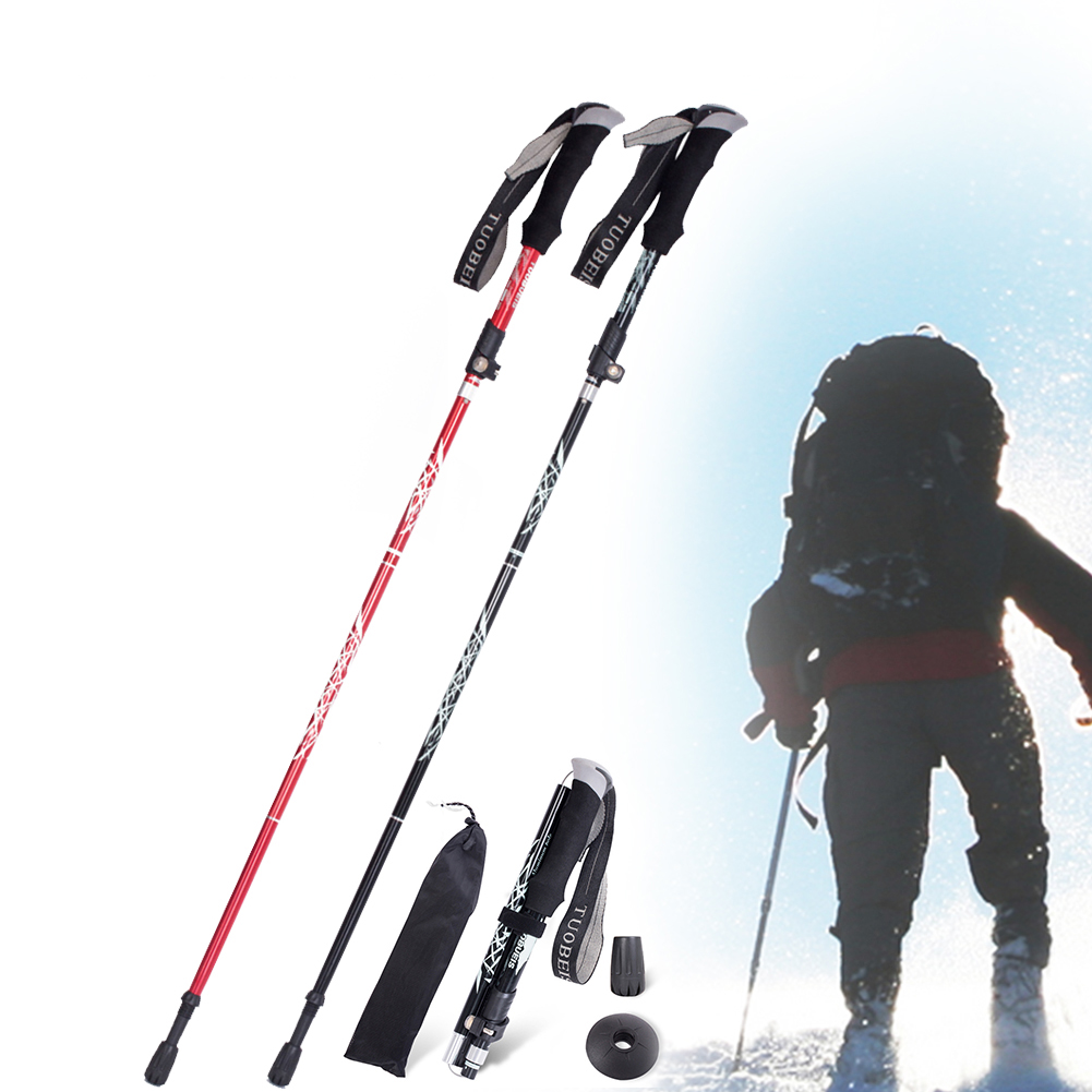 TREKKING POLE HIKING STICKS, ADJUSTABLE LENGTH, ALUMINUM ALLOY, LIGHT  WEIGHT