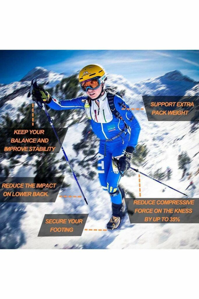 TrekBud Adjustable Trekking Pole, Hiking Stick Gear Tekk