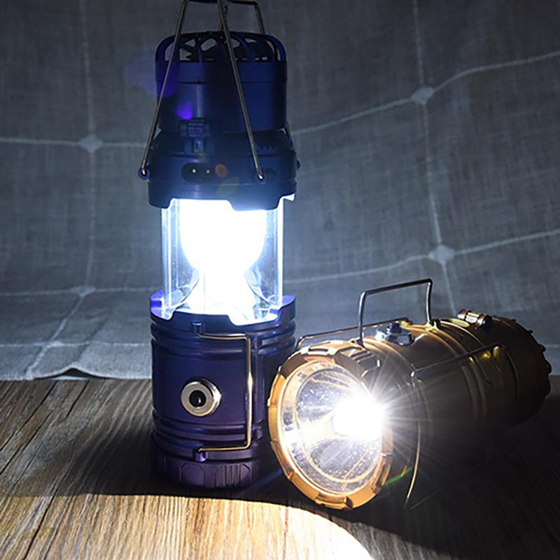 LED Camping Lantern, Solar and Rechargeable Lantern Flashlight Collaps —  CHIMIYA