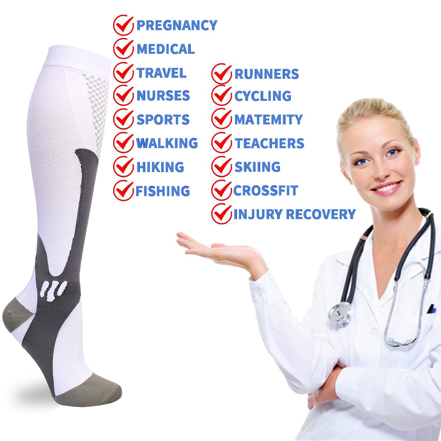 SqueGear Compression Socks for Men and Women - Gear Tekk