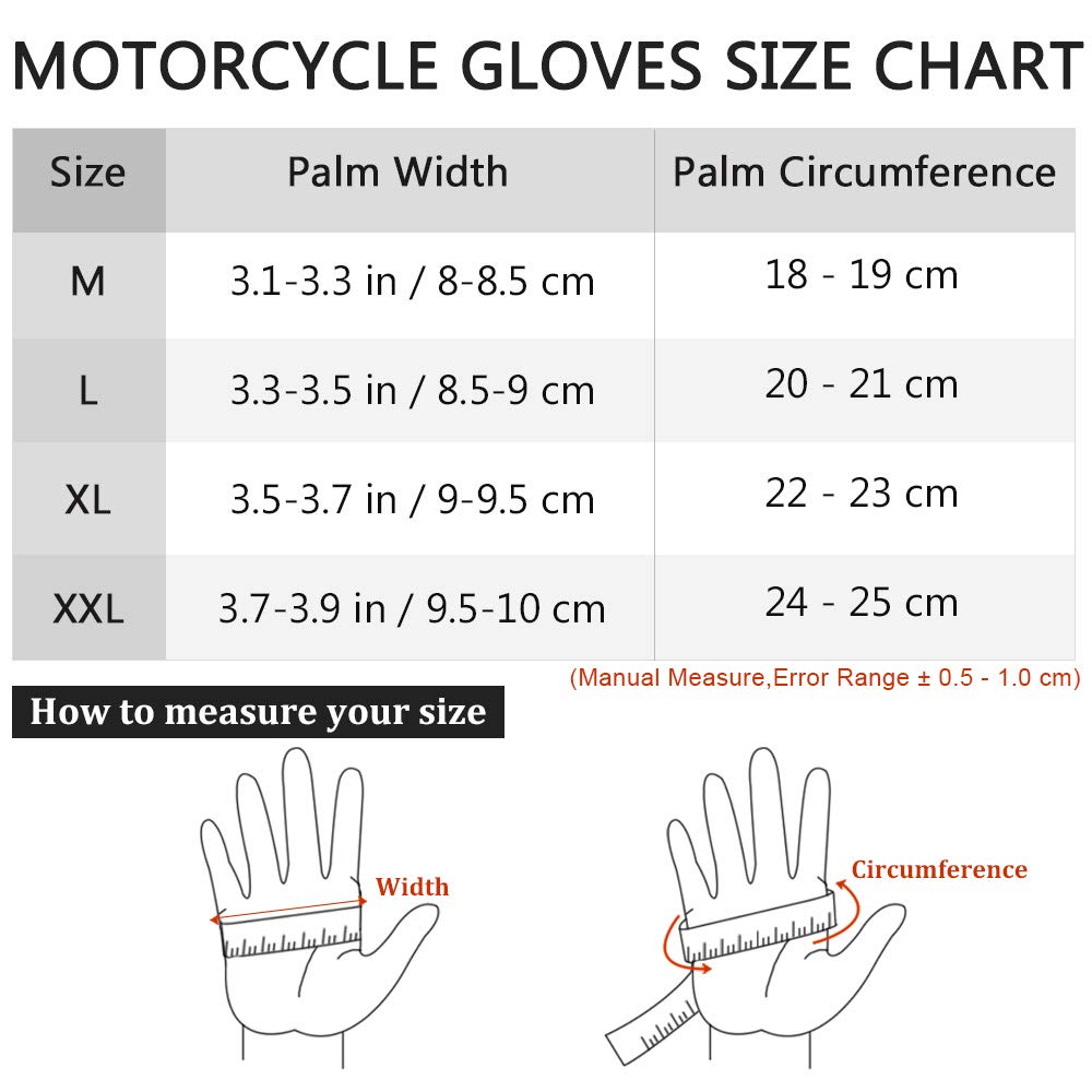 How to choose your motorcycle gloves size · Motocard