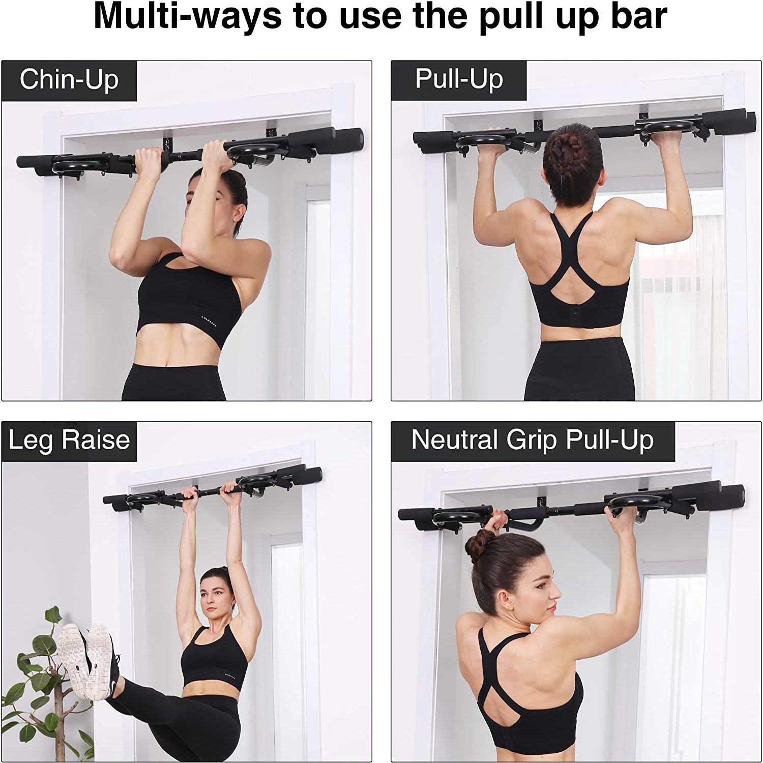 ExeBuff Multi Purpose Heavy Duty Doorway Pull Up Bar for Indoor