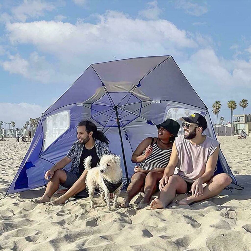 Umbrella shade outlet tent