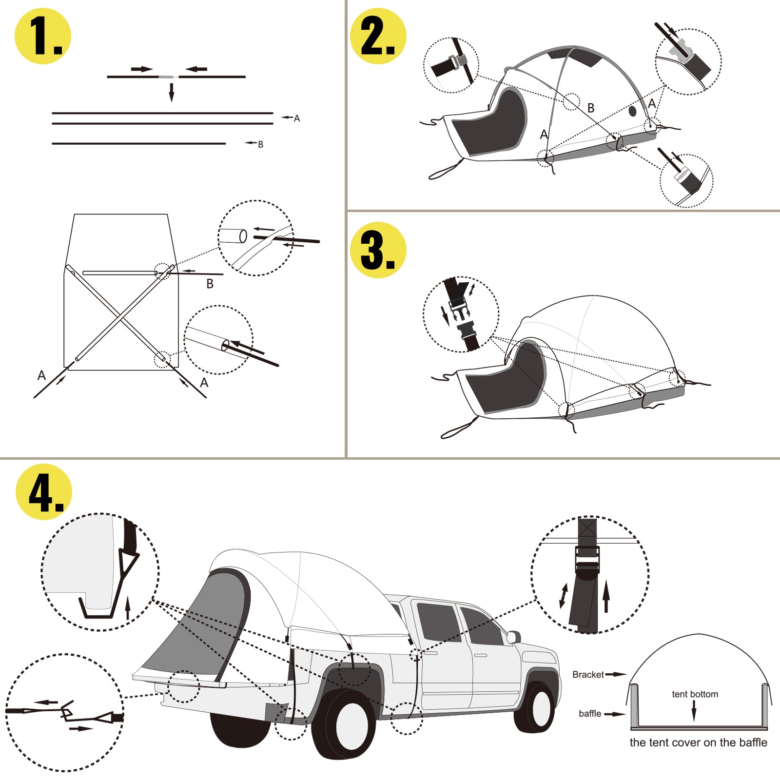 6.5 ft outlet truck bed tent