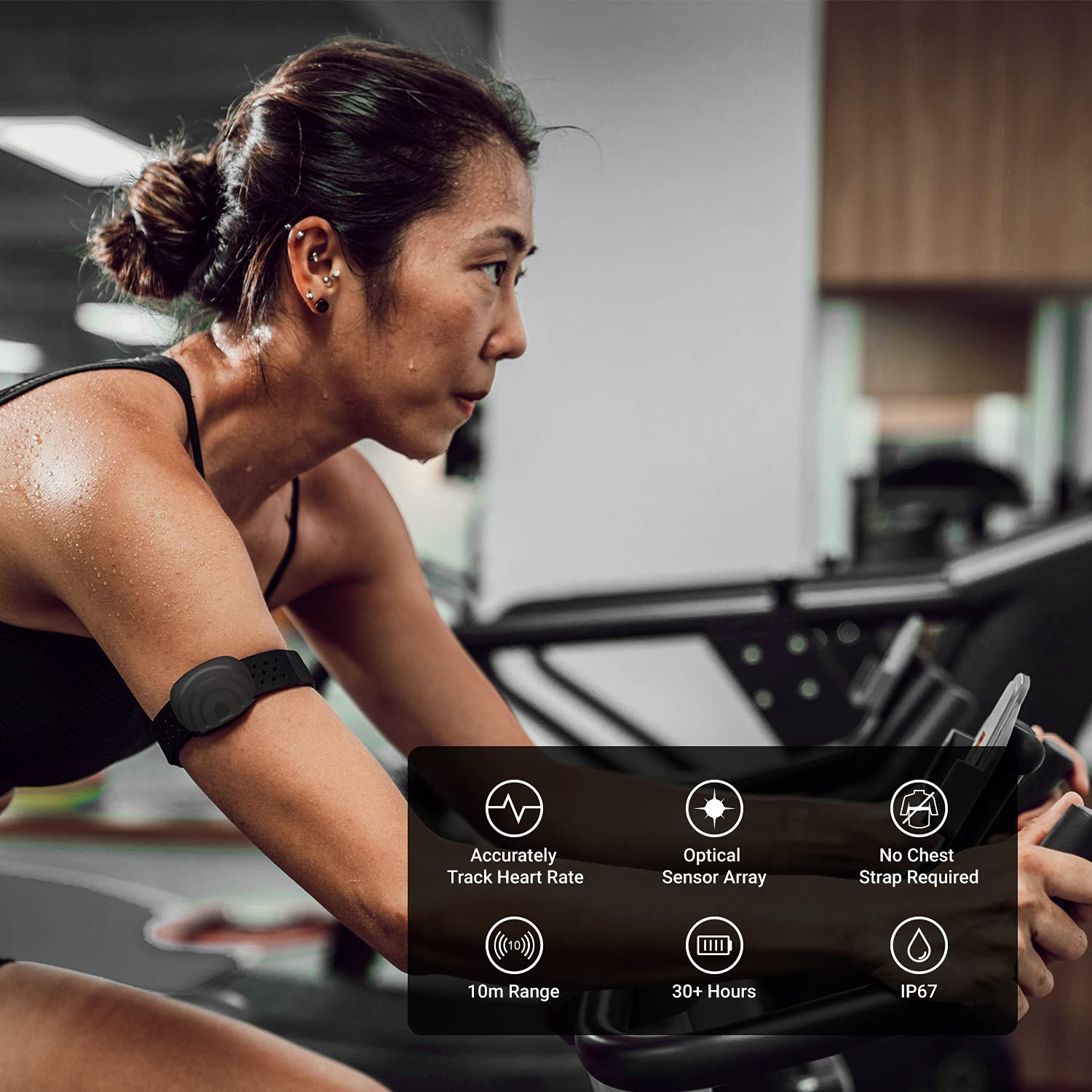 XaizoRiz Armband Heartrate with Bluetooth and ANT+ Compatibility, Optical Sensor, Better Connectivity Range, Waterproof, Can Run Up to 30 Hours! - Gear Tekk