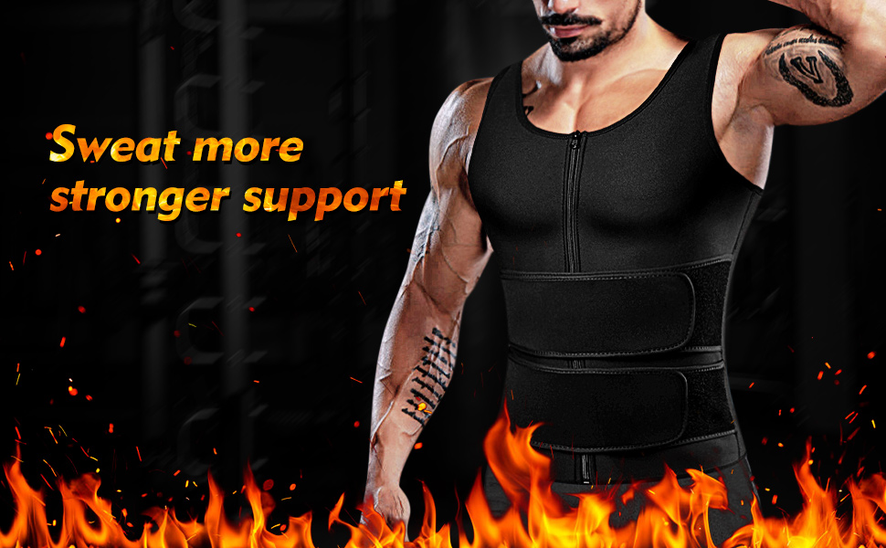  Sauna Vest Waist Trainer For Men - Mens Sauna Suit